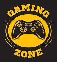 gaming zone teken met controleur. vector