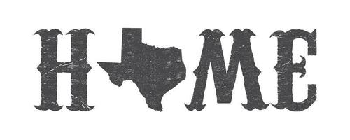 Texas is huis t-shirt ontwerp met Texas kaart en grunge effect. vector
