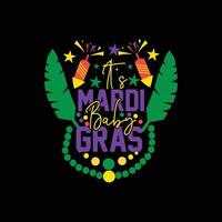 zijn mardi baby gras vector t-shirt ontwerp. mardi gras t-shirt ontwerp. kan worden gebruikt voor afdrukken mokken, sticker ontwerpen, groet kaarten, affiches, Tassen, en t-shirts