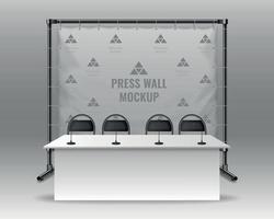 druk op muur mockup vector