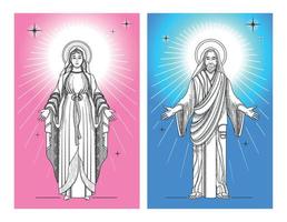 Jezus Maria poster reeks vector