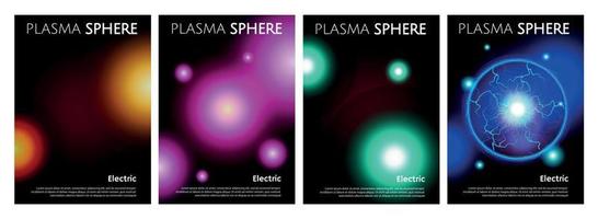 elektrisch plasma poster reeks vector