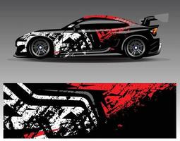 auto wrap ontwerp vector. grafische abstracte streep racen achtergrond kit ontwerpen voor wrap voertuig race auto rally avontuur en livery vector