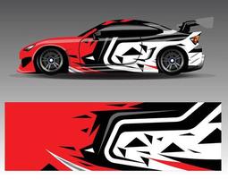 auto wrap ontwerp vector. grafische abstracte streep racen achtergrond kit ontwerpen voor wrap voertuig race auto rally avontuur en livery vector