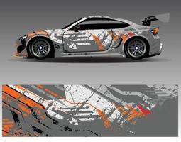 auto wrap ontwerp vector. grafische abstracte streep racen achtergrond kit ontwerpen voor wrap voertuig race auto rally avontuur en livery vector