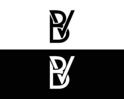 brief bv en vb logo alfabet monogram vector sjabloon icoon.