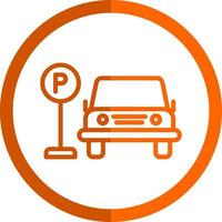 auto parkeren vector icon