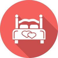 tweepersoonsbed vector icon