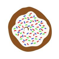 donut in tekenfilm stijl. vector illustratie geïsoleerd Aan wit achtergrond.