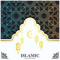 elegant goud decoratie Islamitisch achtergrond vector