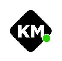 km bedrijf naam eerste brieven monogram. km brieven. vector