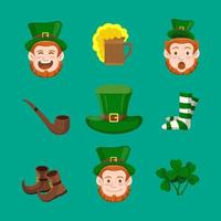 saint patrick leprechaun icoon vector