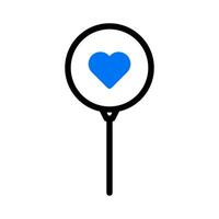 ballon icoon duotoon blauw stijl Valentijn illustratie vector element en symbool perfect.