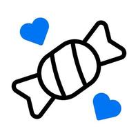 snoep icoon duotoon blauw stijl Valentijn illustratie vector element en symbool perfect.