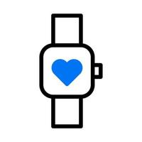 klok icoon duotoon blauw stijl Valentijn illustratie vector element en symbool perfect.
