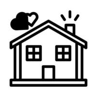 huis icoon duotoon zwart stijl Valentijn illustratie vector element en symbool perfect.