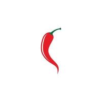 rode hete natuurlijke chili pictogram vectorillustratie vector