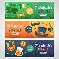 st.patrick's sale banner collecties vector