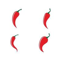 rode hete natuurlijke chili pictogram vectorillustratie vector