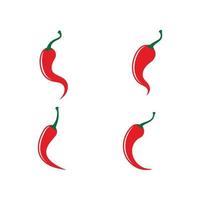 rode hete natuurlijke chili pictogram vectorillustratie vector