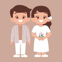 bruid en bruidegom. bruiloft concept illustratie vector