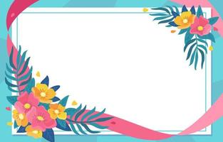 lente bloemen frame concept vector