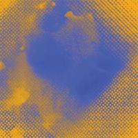 blauw grunge borstel getextureerde abstract backrgound met geel of oranje polka stippen gemengd decoratie geïsoleerd Aan plein sjabloon voor sociaal media sjabloon, papier en textiel sjaal afdrukken, omhulsel papier. vector