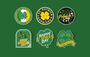 st. patrick's day sticker vector