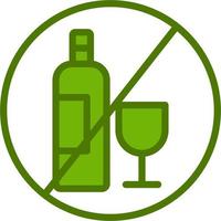 Nee alcohol vector icoon