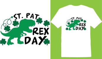 st pat rex dag t-shirt vector