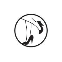 Dames poten en voeten met elegant zwart wit schoenen helder schoenen. vlak ontwerp stijl. vector illustratie