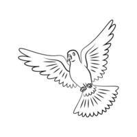 vrede duif symbool illustratie Aan wit achtergrond vector