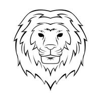 leeuw hoofd illustratie Aan wit achtergrond vector