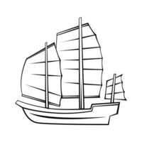 schip symbool illustratie Aan wit achtergrond vector