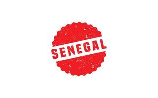 Senegal postzegel rubber met grunge stijl Aan wit achtergrond vector