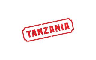 Tanzania rubber postzegel met grunge stijl Aan wit achtergrond vector