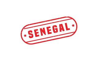 Senegal postzegel rubber met grunge stijl Aan wit achtergrond vector