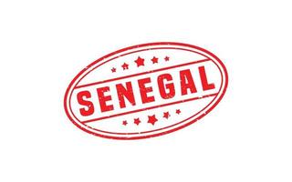 Senegal postzegel rubber met grunge stijl Aan wit achtergrond vector