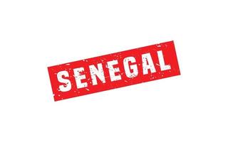 Senegal postzegel rubber met grunge stijl Aan wit achtergrond vector