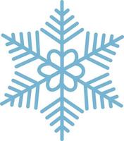 mooi blauw sneeuwvlok. een sneeuwvlok van complex vorm geven aan. een symbool van winter en nieuw jaar. vector illustratie geïsoleerd Aan een wit achtergrond