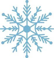 mooi blauw sneeuwvlok. een sneeuwvlok van complex vorm geven aan. een symbool van winter en nieuw jaar. vector illustratie geïsoleerd Aan een wit achtergrond