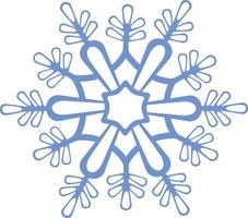 mooi blauw sneeuwvlok. een sneeuwvlok van complex vorm geven aan. een symbool van winter en nieuw jaar. vector illustratie geïsoleerd Aan een wit achtergrond