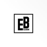 brief of woord eb zonder serif doopvont in plein beeld grafisch icoon logo ontwerp abstract concept vector voorraad. kan worden gebruikt net zo een symbool verwant naar voorletter.