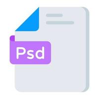 modieus ontwerp icoon van psd het dossier vector