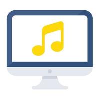 bewerkbare ontwerp icoon van online muziek- vector