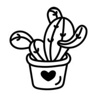 modieus cactus pot vector