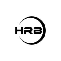 hrb brief logo ontwerp in illustratie. vector logo, schoonschrift ontwerpen voor logo, poster, uitnodiging, enz.