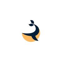 dolfijn logo ontwerp, haai logo vector
