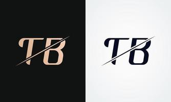 tb brief logo ontwerp vector sjabloon. goud en zwart brief tb logo ontwerp