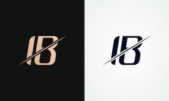 ib brief logo ontwerp vector sjabloon. goud en zwart brief ib logo ontwerp